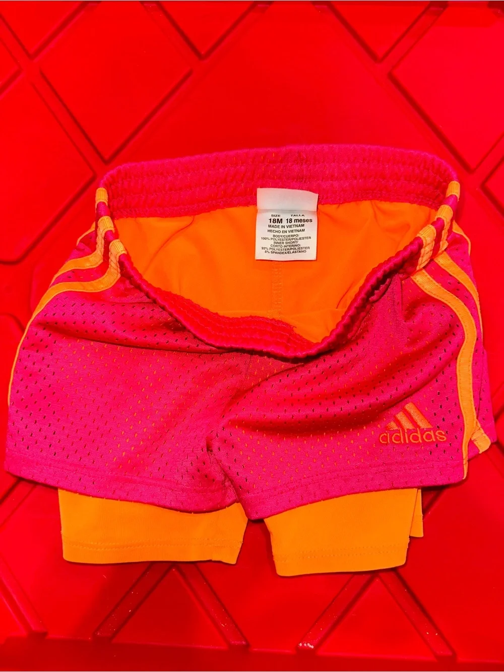 7 pair of nike/underarmour/ Addias girl infant Shorts